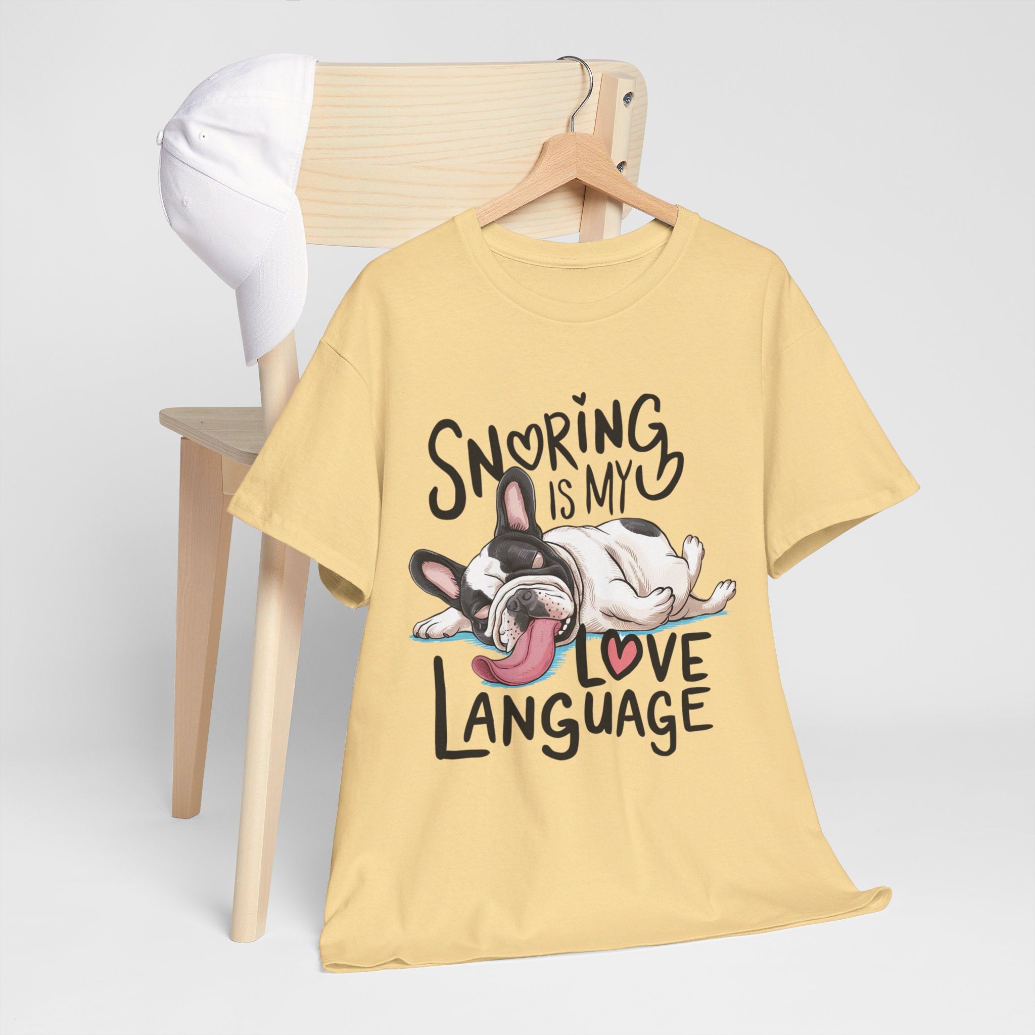 Snoring is my love language - French bulldog Unisex Tshirt