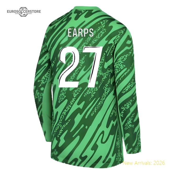 2024-2025 Psg Home Goalkeeper Shirt (Green) (Earps 27) In Multiple Sizes
