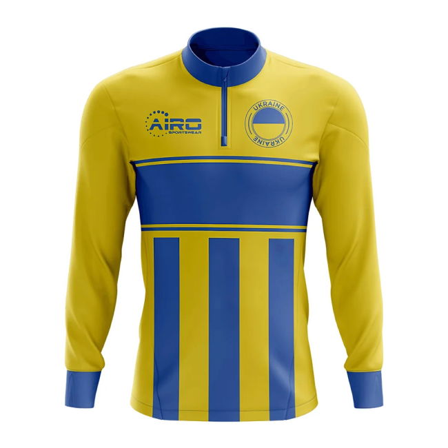 Professional Ukraine Concept Football Half Zip Midlayer Top