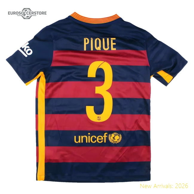 Barcelona 2015-16 Home Fan Version For Adults Good) #3 Match Day Shirt