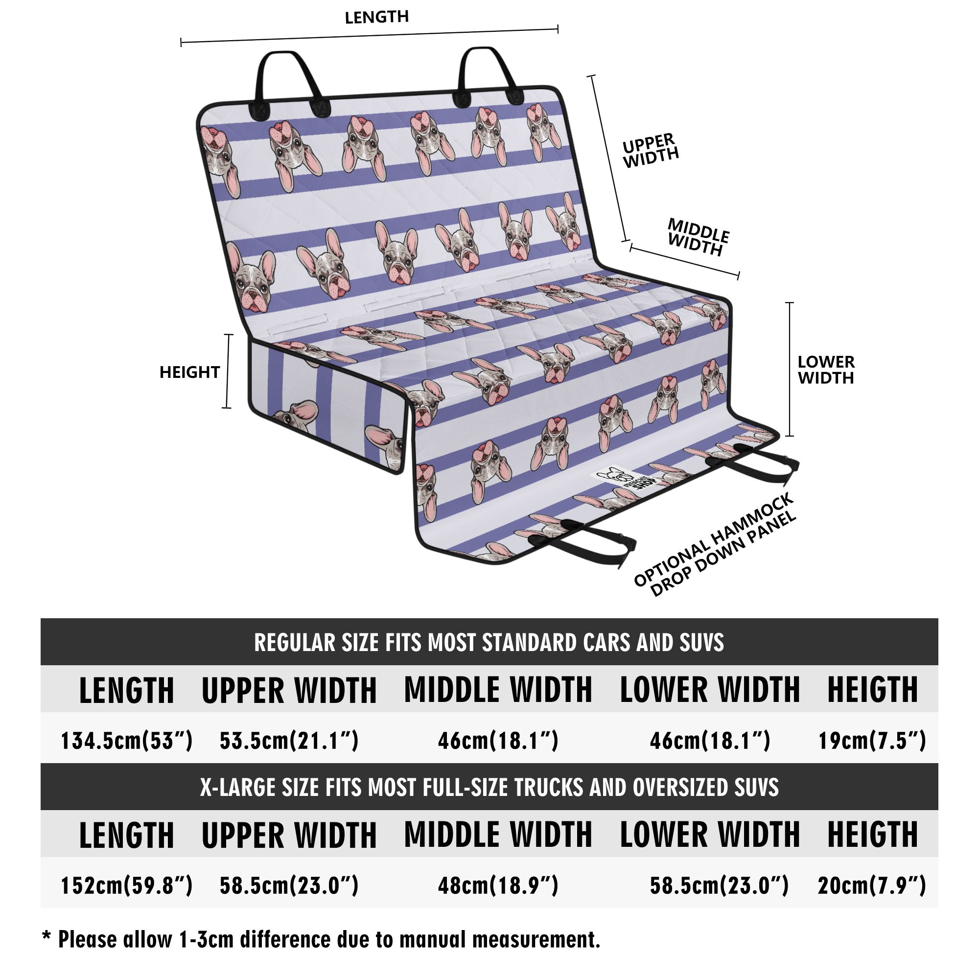 Fabien - Car Pet Seat Covers for french bulldog