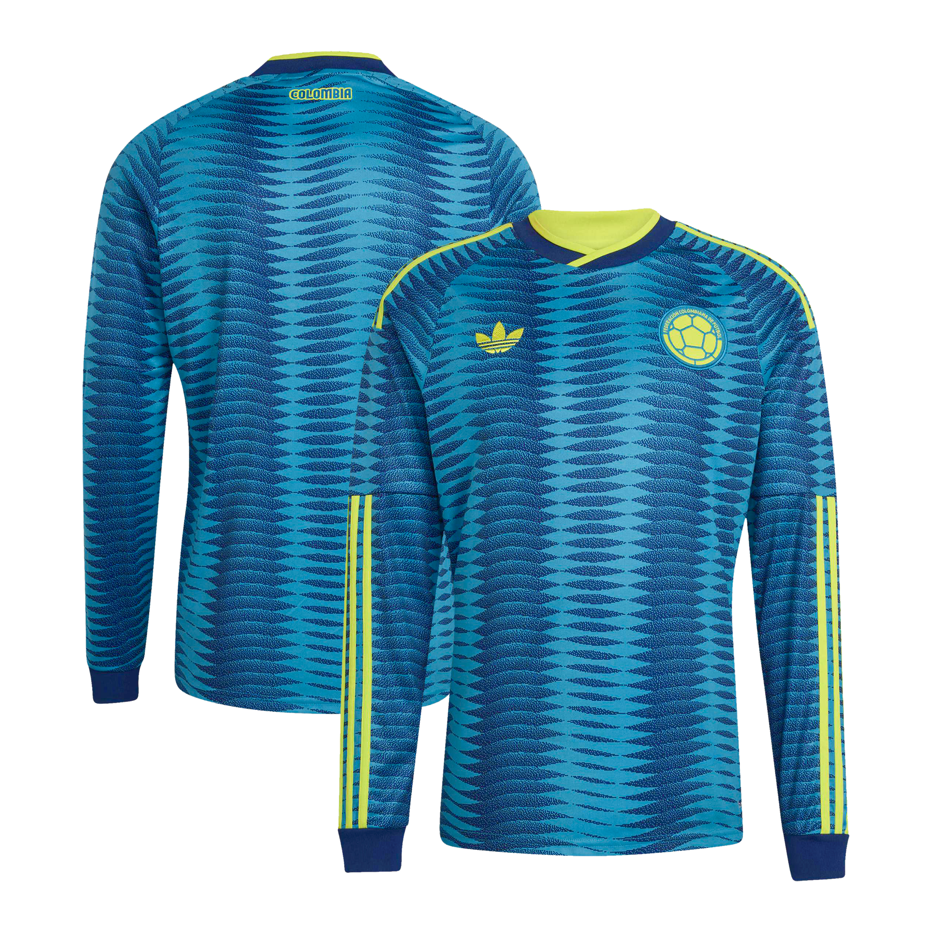 [SJH] Colombia National Team 2026 Away Replica Long Sleeve Jersey - Turquoise
