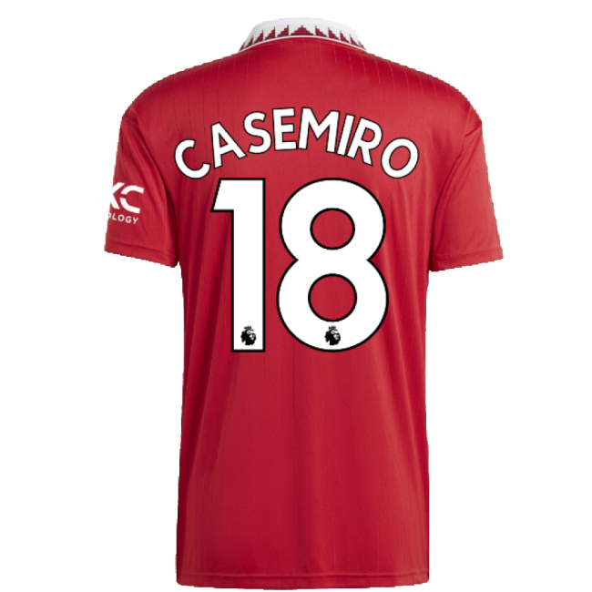 Man Utd 2022-20 Home Football Kit CASEMIRO Name & Number M S