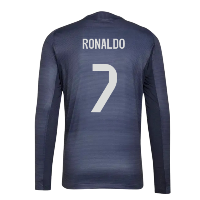 Performance 2025-2026 Real Madrid Long Sleeve Away Shirt (Ronaldo 7)