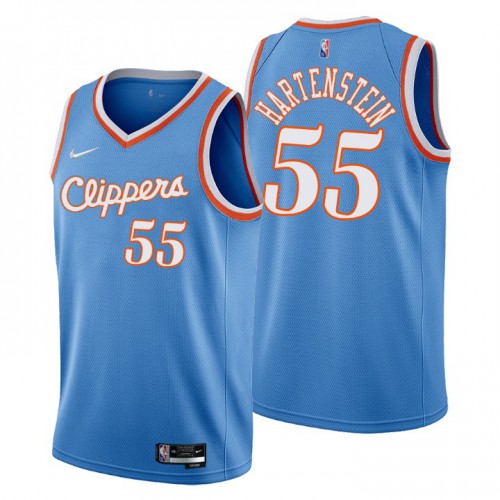 Los Angeles Los Angeles Clippers #55 Isaiah Hartenstein Mens Nike Blue 2021/22 Swingman NBA Jersey ¨C City Edition Mens