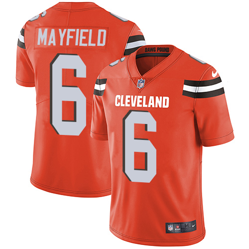 NFL C B Browns #6 Baker Mayfield Brown Limited Jersey --v10