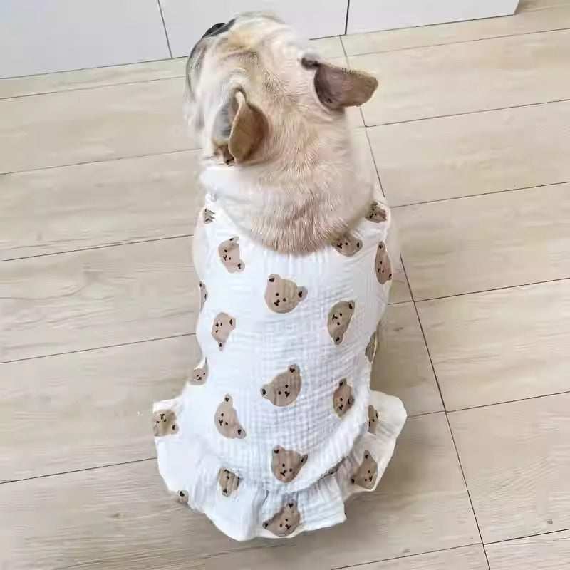 Lifestyle-Driven Chicruff Frenchie Summer Cotton Dress – Breathable R...