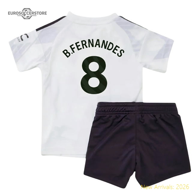 2025-2026 Man Utd Away Baby Kit (B.Fernandes 8) Fan Edition