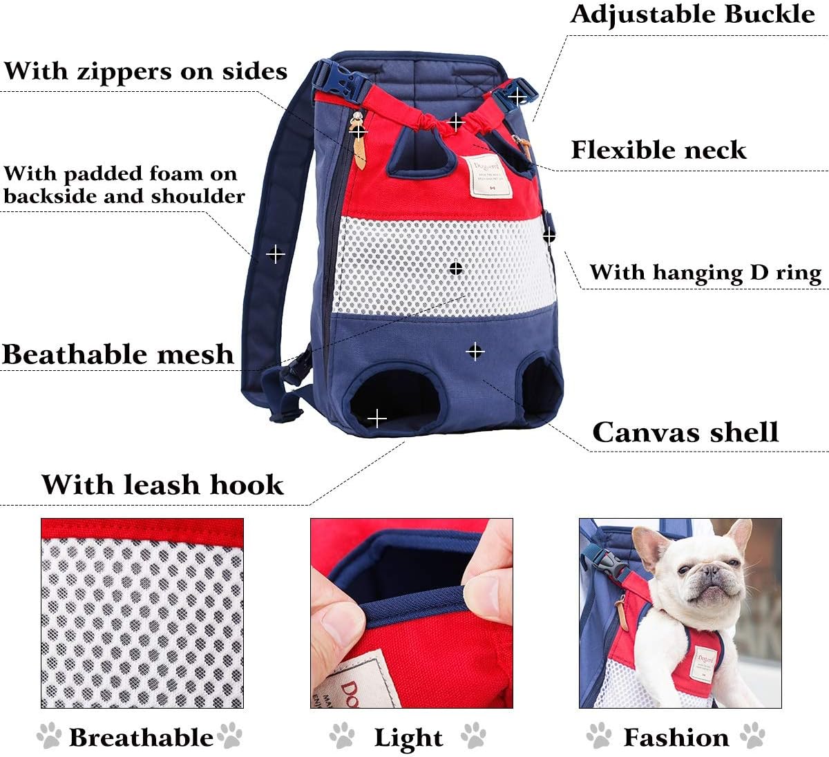 French Bulldog Wanderfren French Bulldog Bag Travel – Lightweight Dog