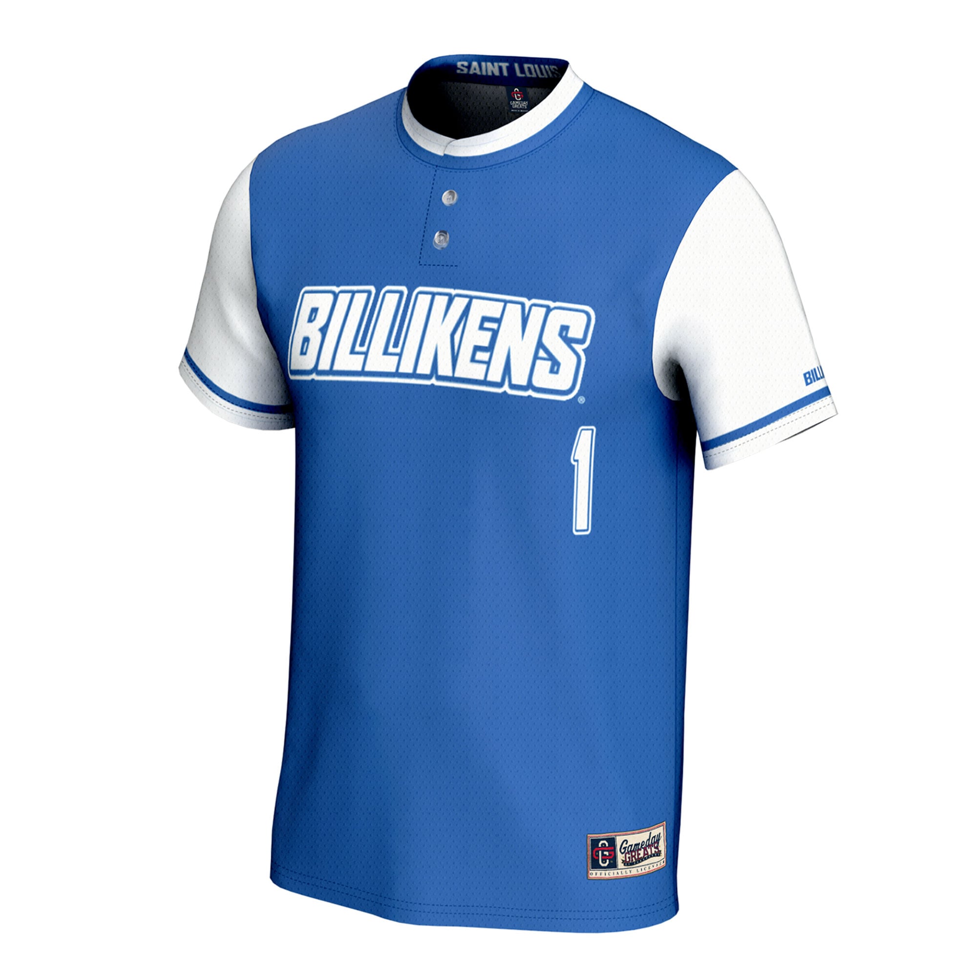 Saint Louis Billikens GameDay Greats Unisex Lightweight Collegiate Softball Fashion Jersey - Blue
