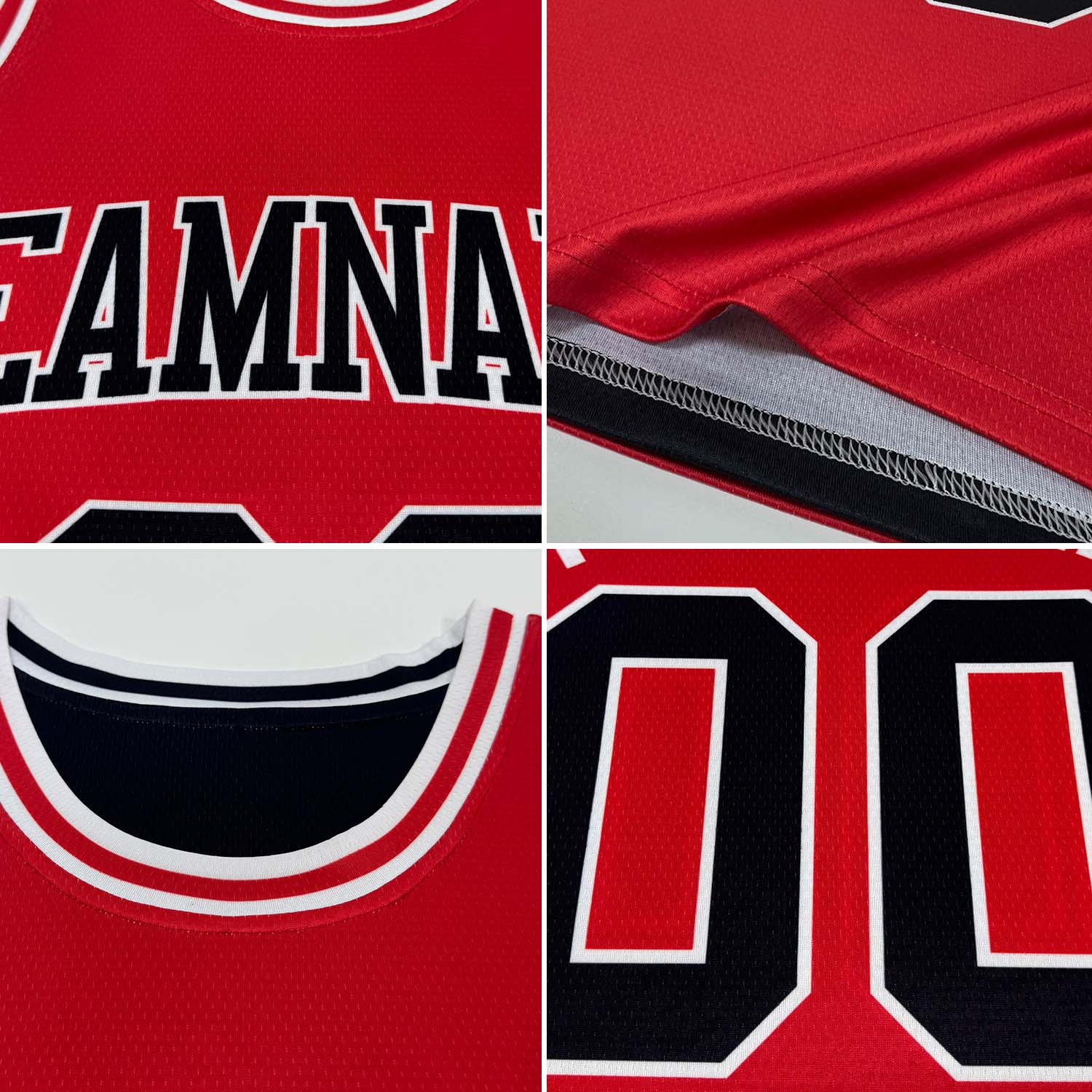 Custom Reversible Black Orange Double Side Basketball Jersey
