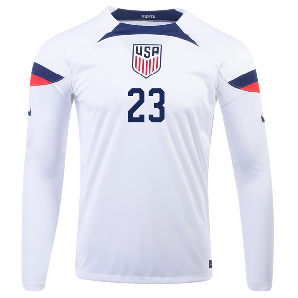 USA 2022-2023 Season Home Soccer Shirt –  Match Day Version S