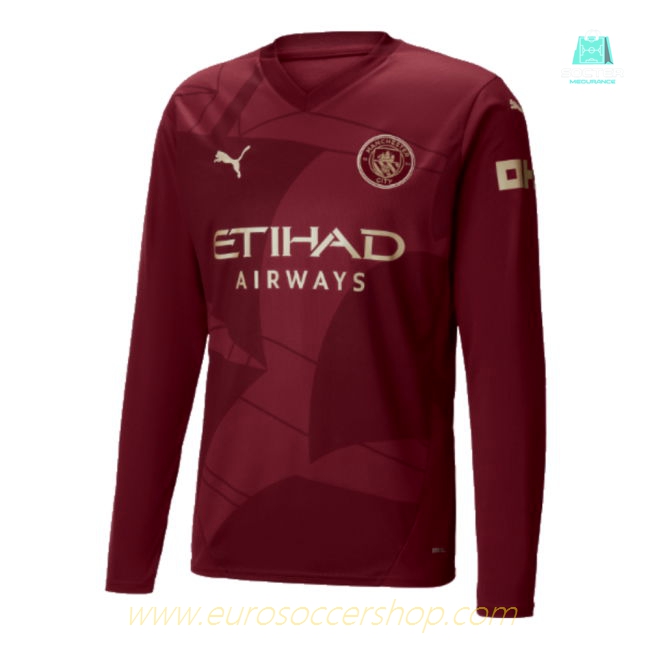 2024-2025 Man City Third Long Sleeve Shirt (De Bruyne 17)