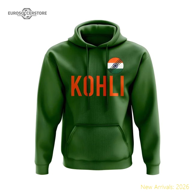 Virat Kholi India National Team Name Hoody (green) - Match Quality
