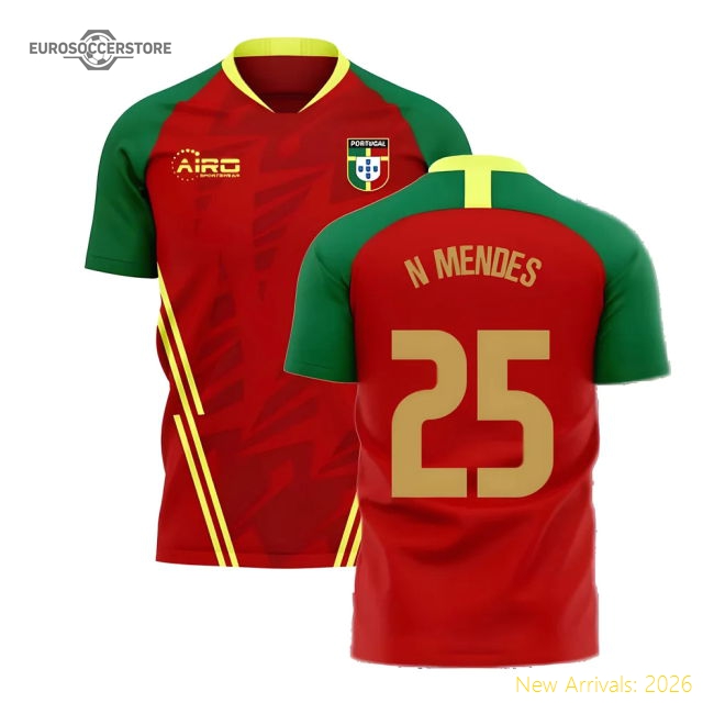 Portugal 2025-2026 Home Concept Football Kit (Airo) (N.MENDES 25)