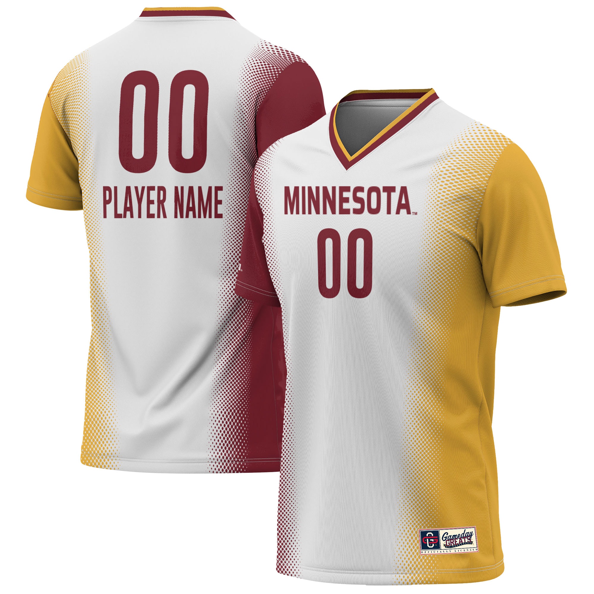 [LK] Minnesota Golden Gophers GameDay Greats Unisex Pick-A-Player NIL Lightweight Soccer Jersey - White