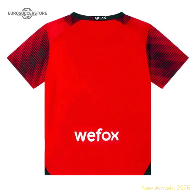 Top-tier Ac Milan Home Jersey Official Design Breathable