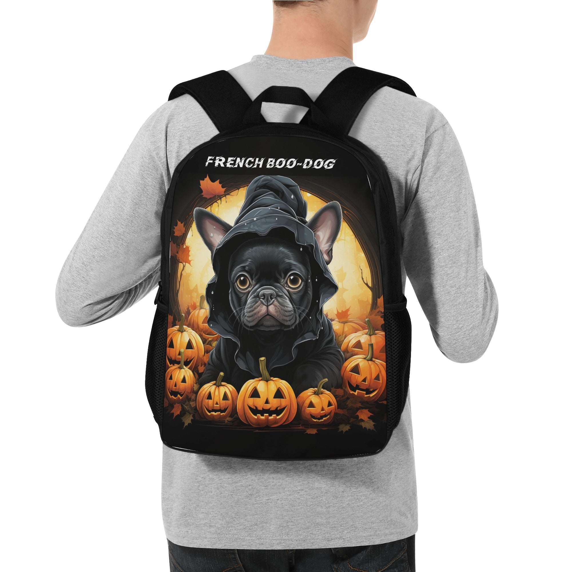 FRENCH BOO-DOG - 17 Inch Laptop Backpack