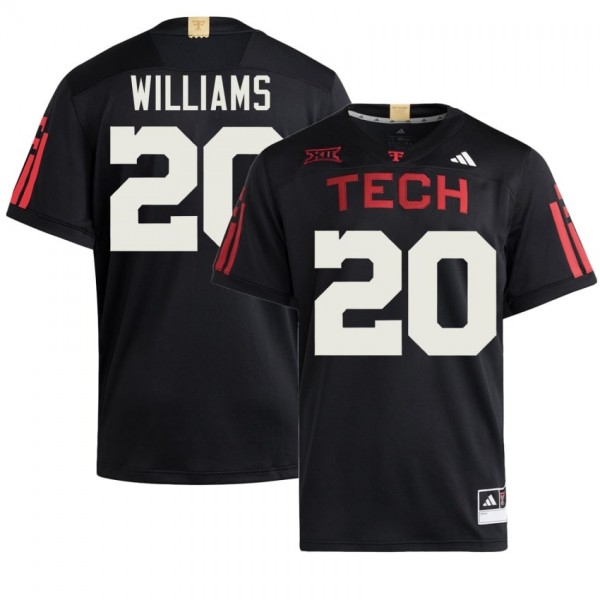 Texas Tech Red Raiders #20 J'Koby Williams Men Stitch Jersey - Black