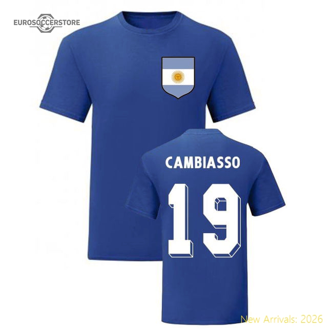 Elite Esteban Cambiasso La Albiceleste National Hero Tee (blue)
