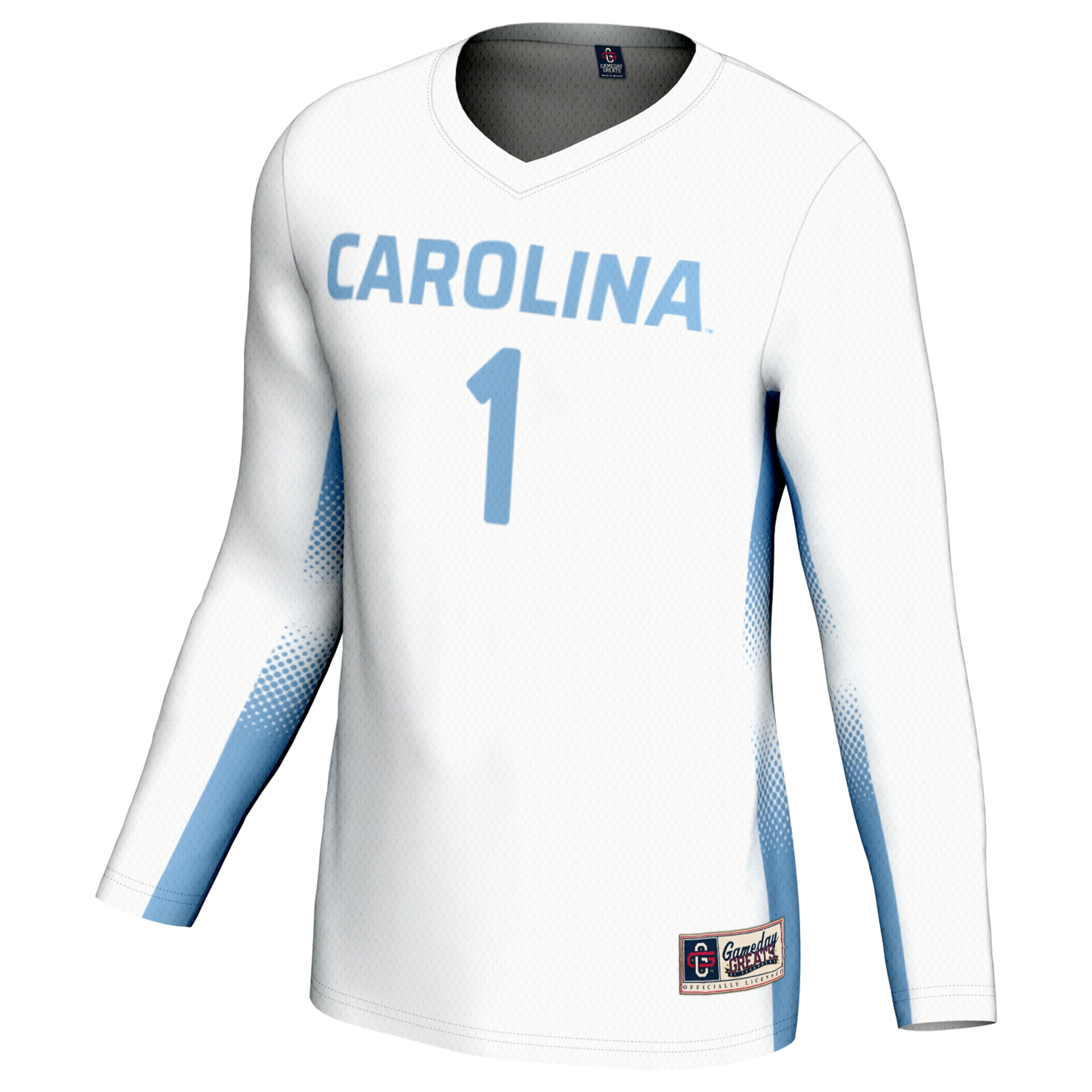 [DDG] North Carolina Tar Heels GameDay Greats Unisex Women's Volleyball Jersey - White