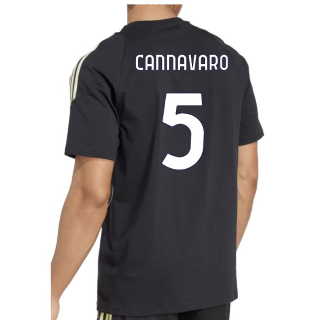 Ultra Comfort Avid Juve Juventus Training Tee Black Cannavaro #5 N...