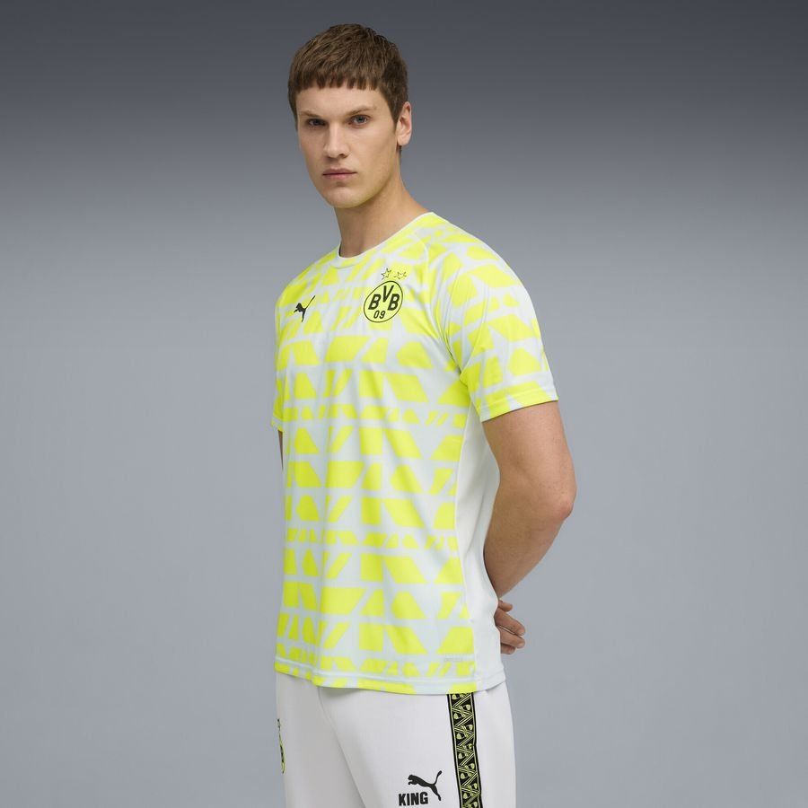 Dortmund Training T-Shirt Pre Match - Yellow Alert/Silver Metallic