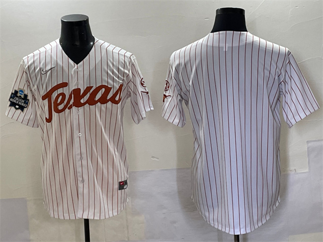 Men's UT Longhorns White 2025 premium World Series #2025 game jersey