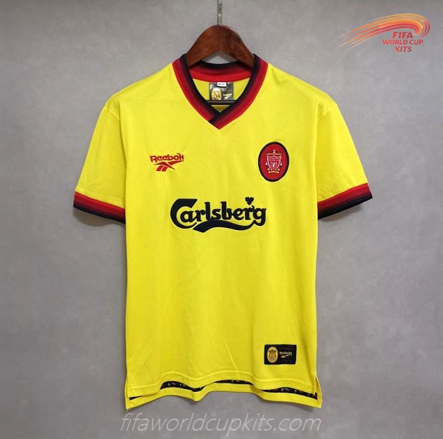Liverpool 97-99 Away Gold Soccer Kit