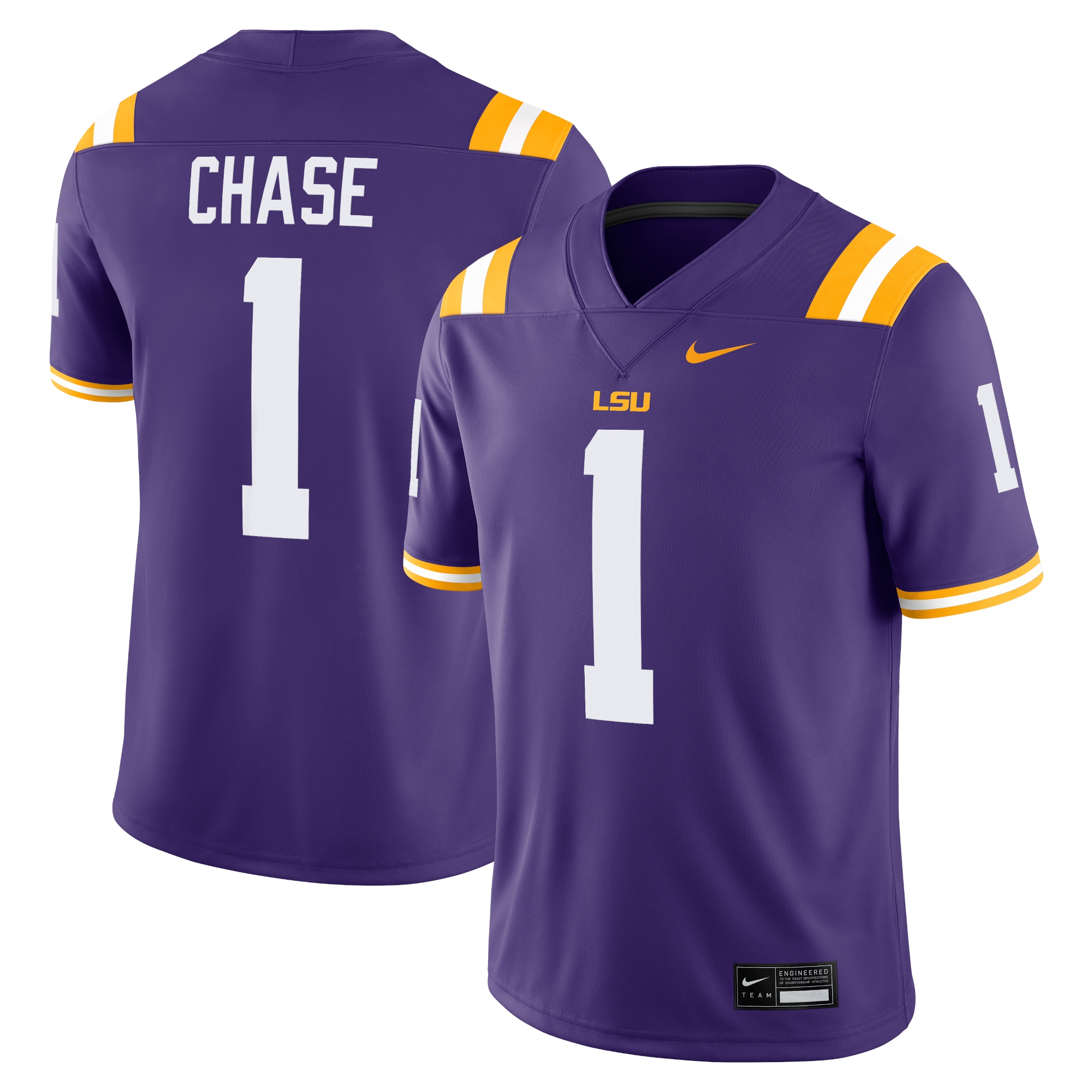 [DDG] Women's Ja'Marr Chase #1 LSU Tigers Alumni Game Jersey - Purple