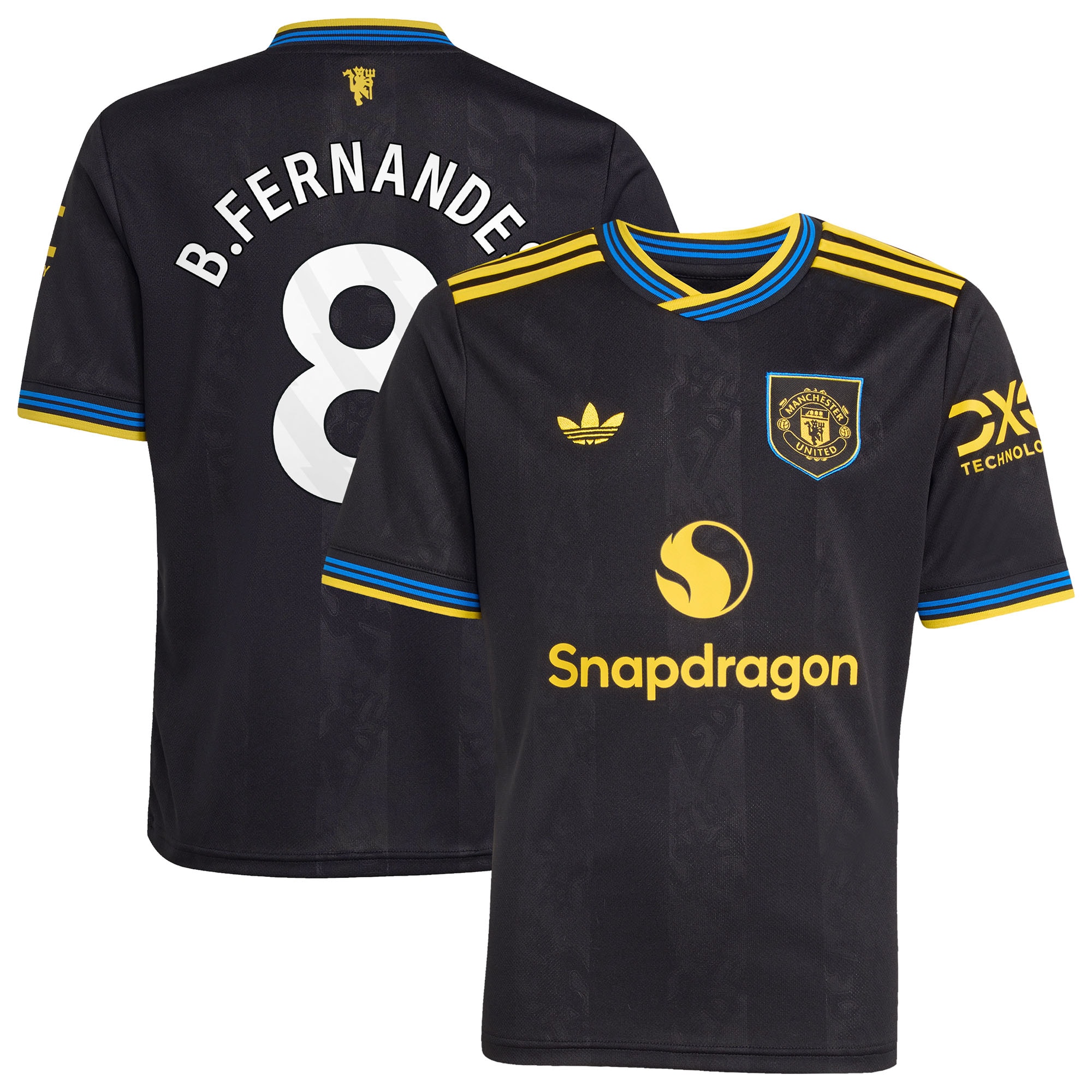 [SJH] Bruno Fernandes Manchester United Youth 2025/26 Third Replica Player Jersey - Black