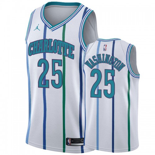 Nike Charlotte Hornets #25 PJ Washington White 2019-20 Hardwood Classic Edition Stitched NBA Jersey Mens