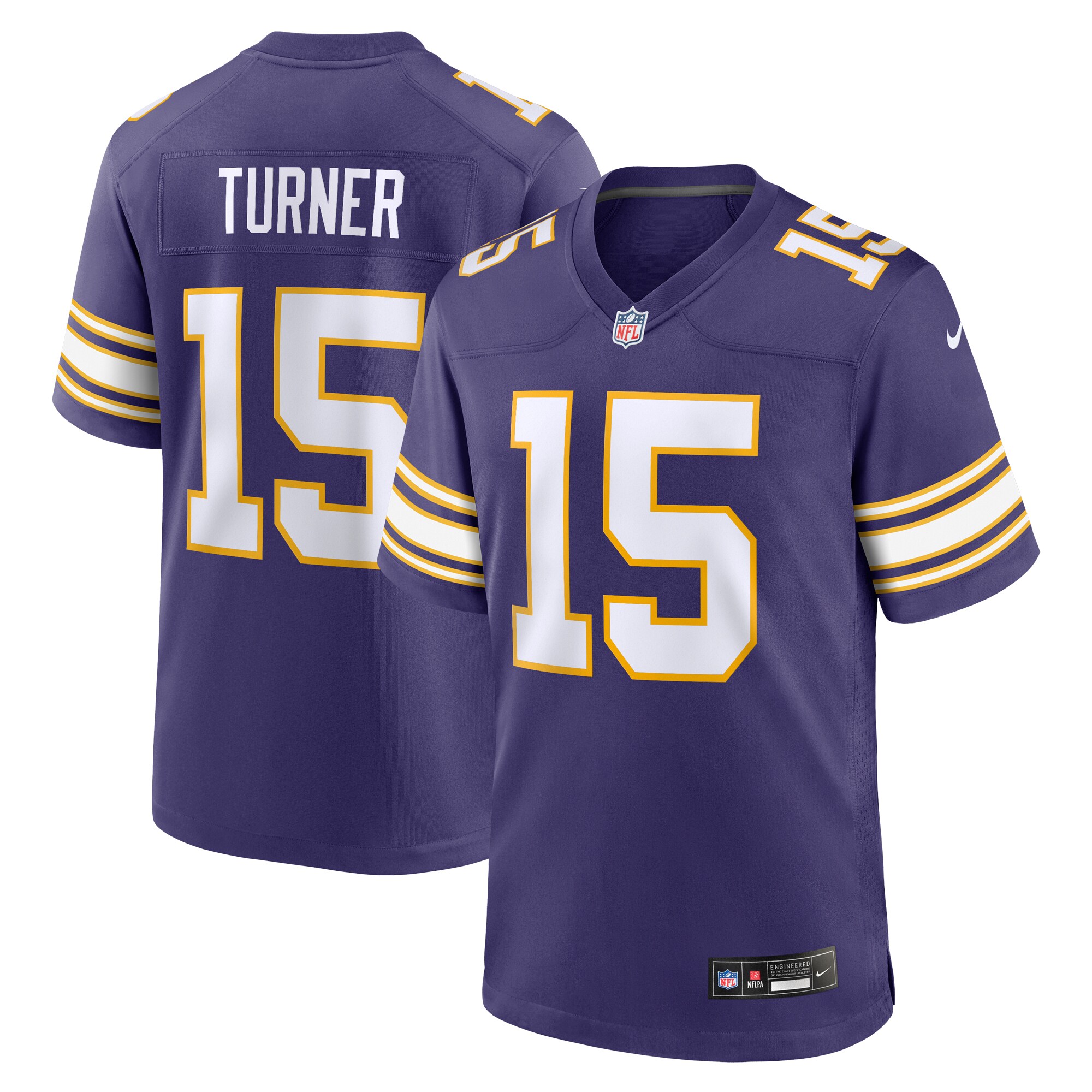 [LK] Dallas Turner Minnesota Vikings Alternate Game Jersey - Purple
