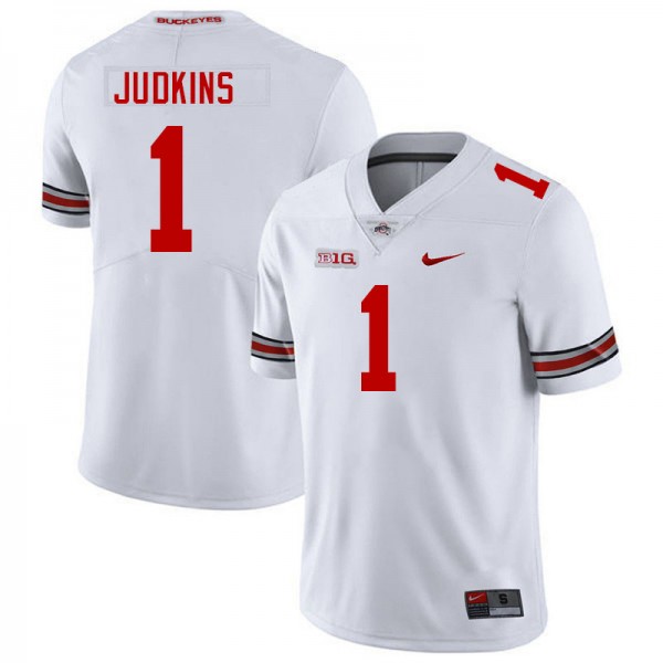 Men Ohio State Buckeyes #1 Quinshon Judkins Premium Football Jersey