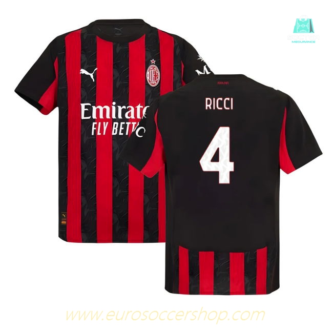 2025-2026 AC Milan Authentic Home Shirt (Ricci 4)