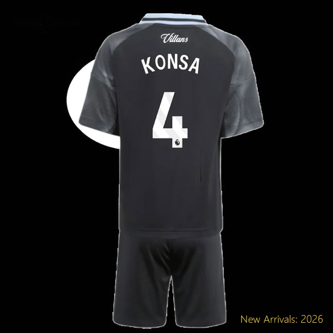 Premium 2025-2026 Aston Villa Away Mini Kit (konsa 4) - Premium
