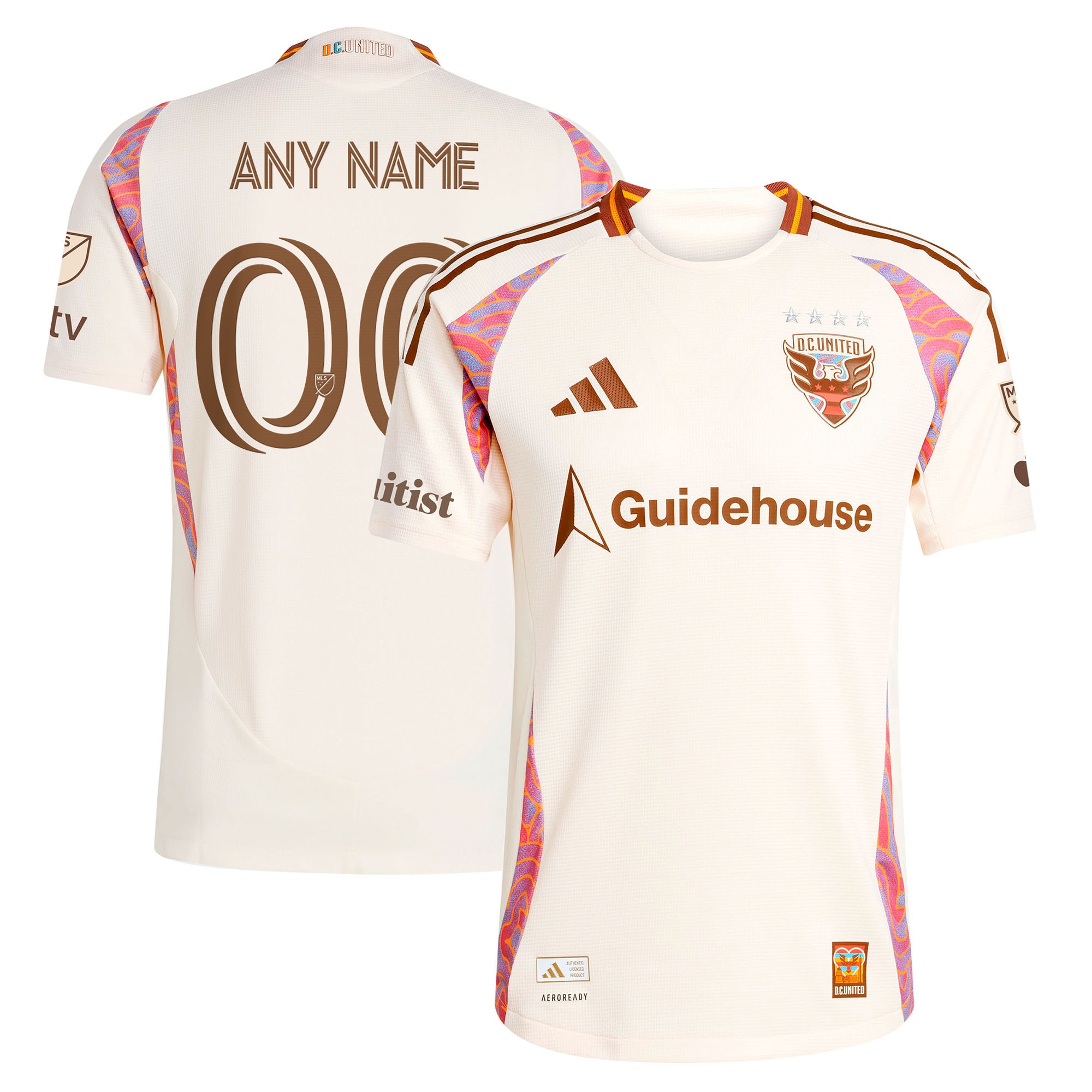 [SJH] D.C. United 2025 The Soul Kit On-Field Authentic Custom Jersey - Natural