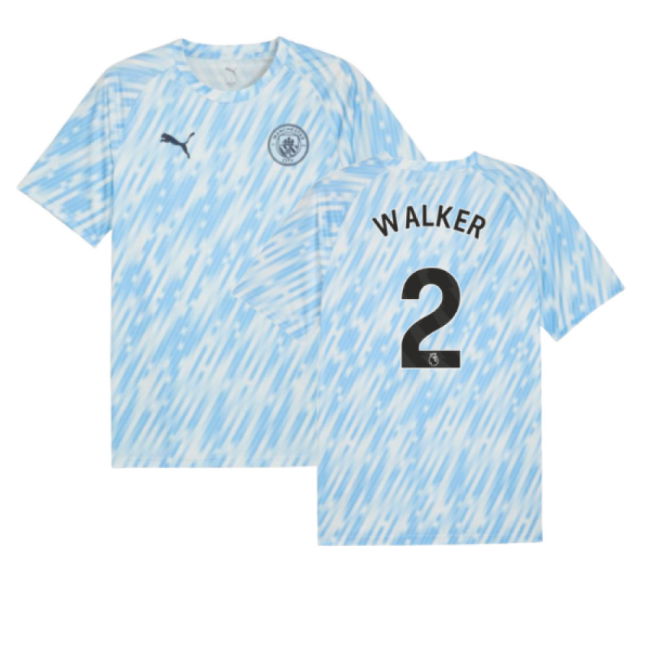 2025-2026 Man City Warm Up Jersey (Silver Sky) (Walker 2)