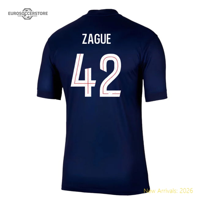 Paris 2025-2026 Psg Saint Germain Home Shirt (Zague 42)