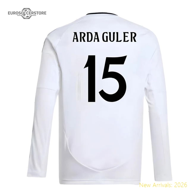 2024-2025 Real Madrid Long Sleeve First Jersey (kids) (arda Guler 15)