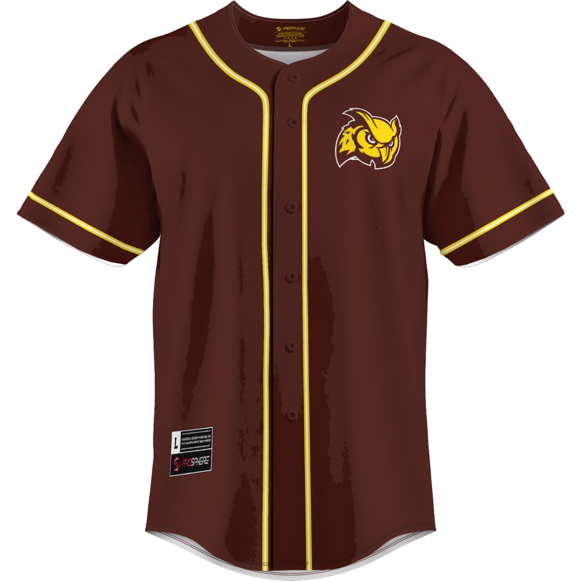 [DDG] Rowan Profs GameDay Greats Lightweight Baseball Jersey - Brown