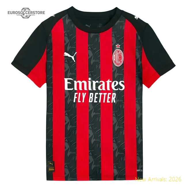 Best-Selling Trending 2025-2026 Ac Milan Home Shirt (Kids)
