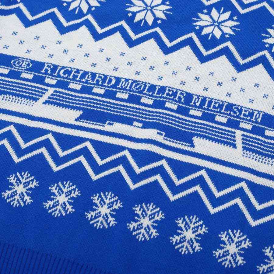 Odense Boldklub Christmas Jumper - Blue/White Kids