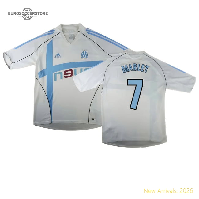 Authentic Marseille 2004-05 Home Shirt ((Excellent) L) (Marlet 7)