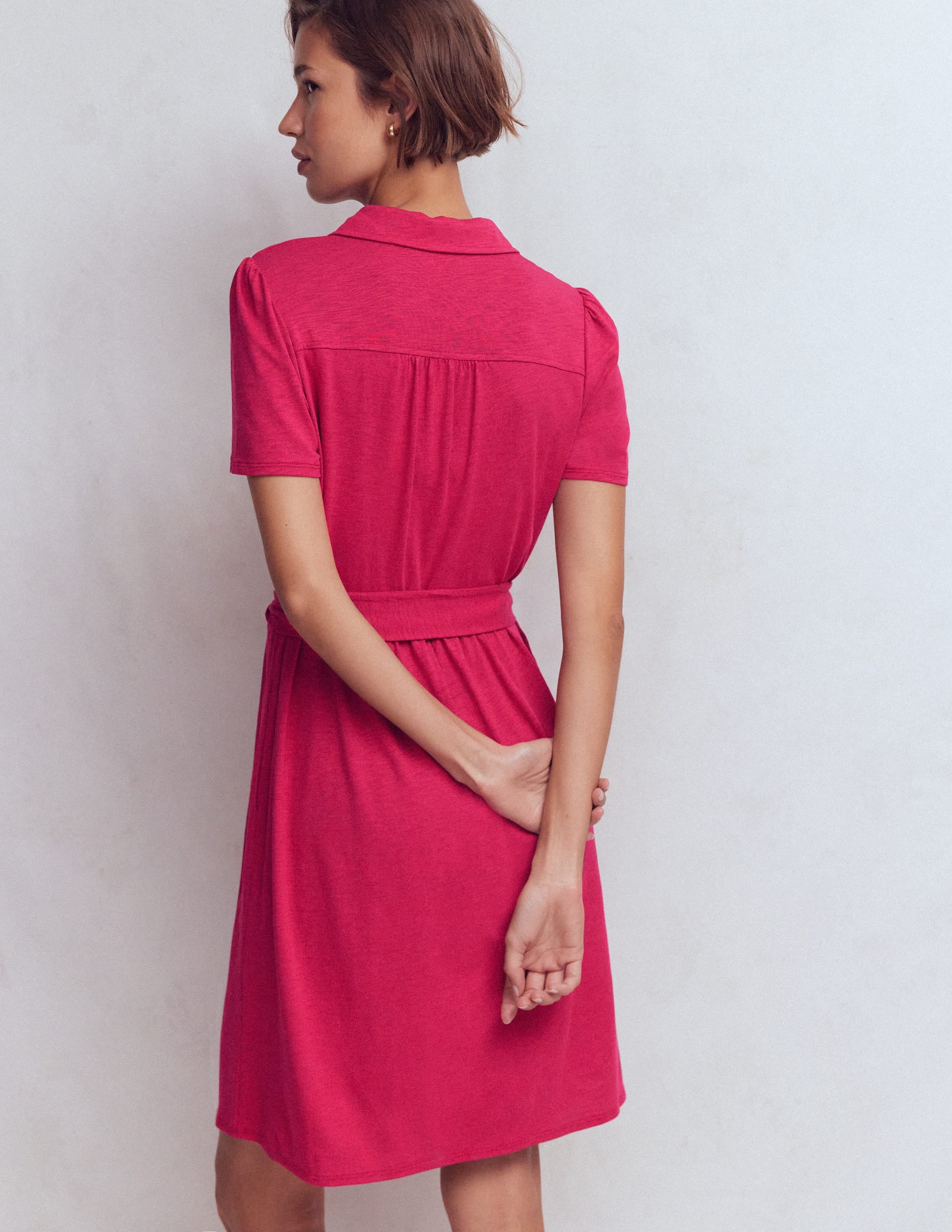 Patti Short Jersey Shirt Dress