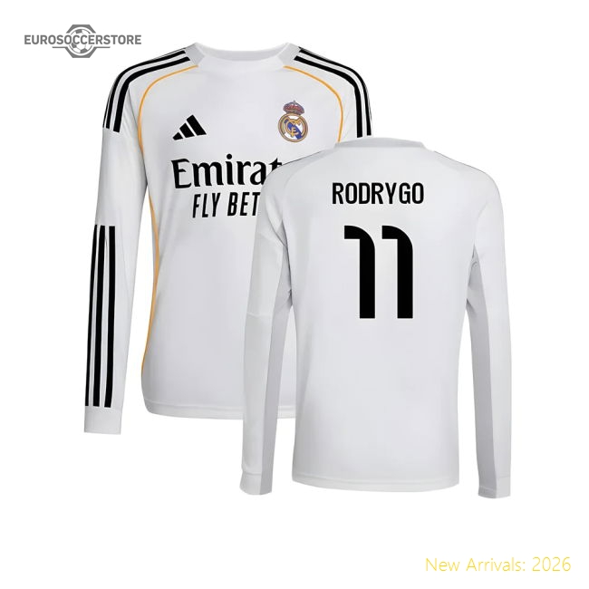 Real Madrid 2024-25 Home Fan Version For Kids (Rodrygo Match Day Shirt