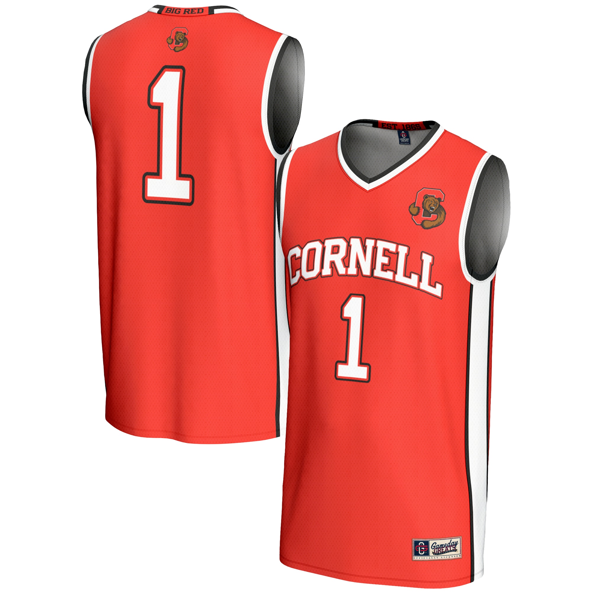 [NJP] Cornell Big Red GameDay Greats Youth Lightweight Basketball Jersey - Red