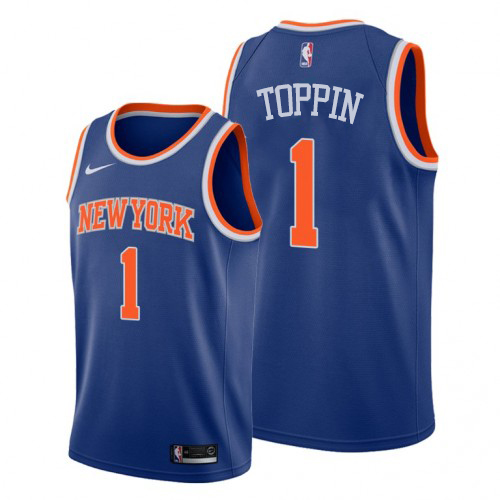 Professional Knicks #1 Obi Toppin 2024 Icon NBA Swingman Jersey Blue