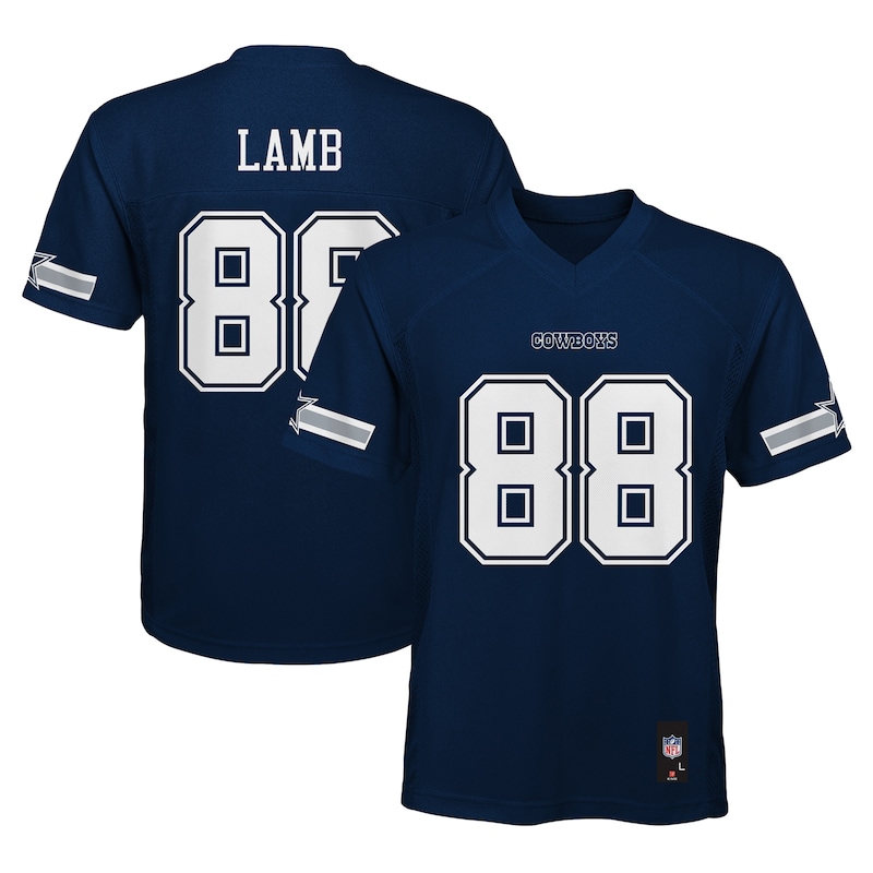 CeeDee Lamb Dallas Cowboys Youth Replica Player Jersey - Nav...