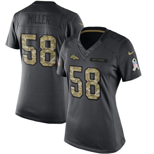 NFL D B Broncos #58 Von Miller Black Limited Jersey - Authentic Qua...